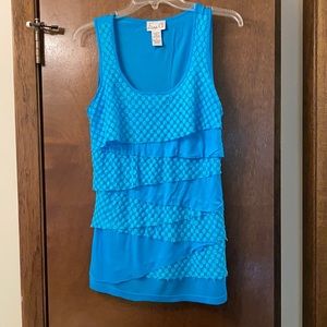Blue Tiered Emma G Tank Top